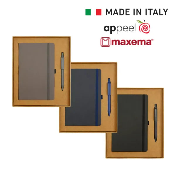 A5 Notebook and Recycled Pen Italian Gift Sets
