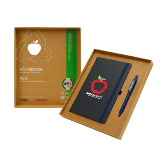 A5 Notebook and Recycled Pen Italian Gift Sets