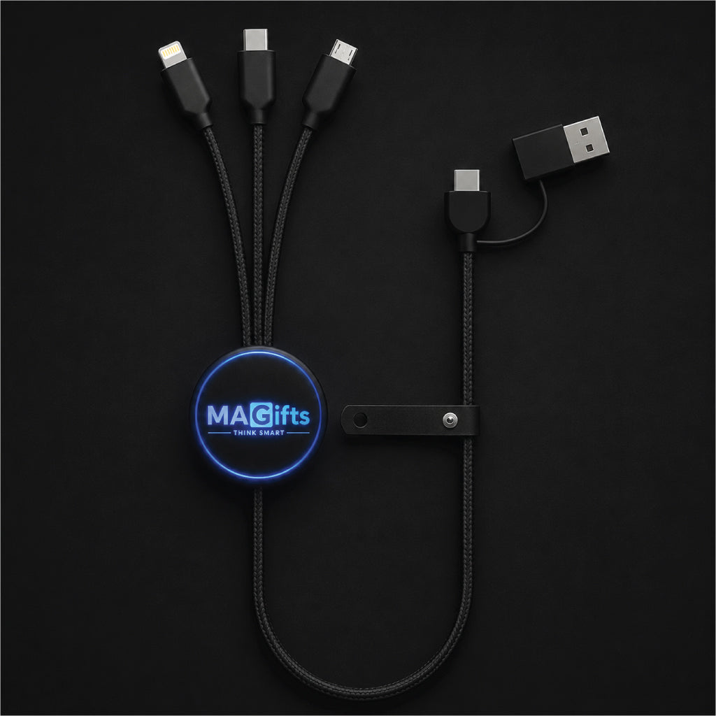 3 in 1 Cable with LED Logo