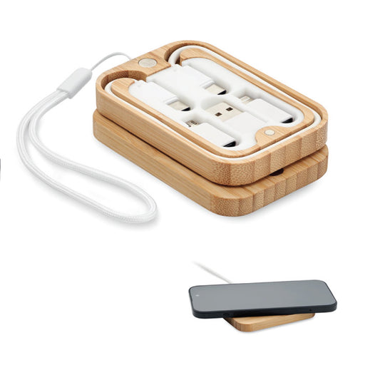 Wireless charger and 3-in-1 cable set