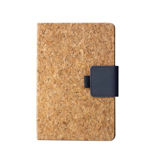 Cork Notebook with Magnetic Closure and Pen Holder