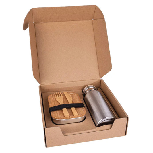 Hans Larsen Set Of Lunch Box And Vacuum Bottle