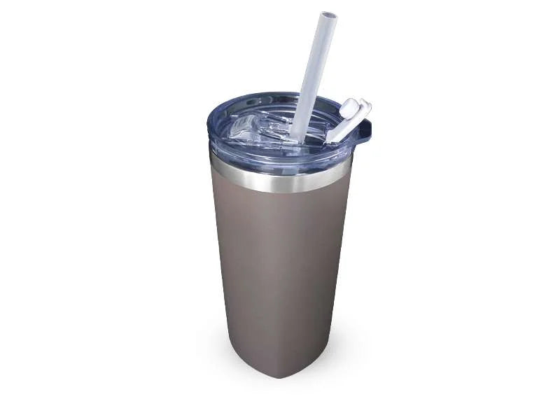 Stainless steel tumbler with straw 630ML