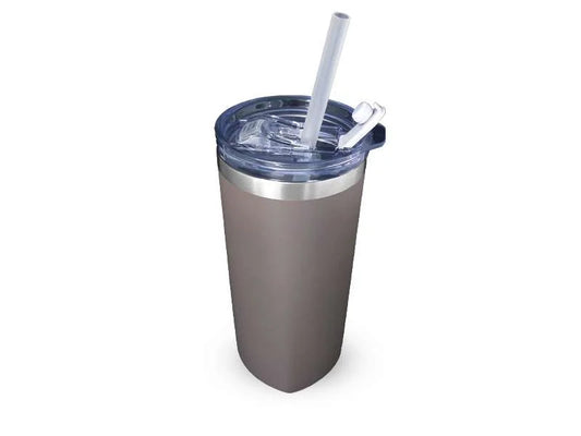 Stainless steel tumbler with straw 630ML