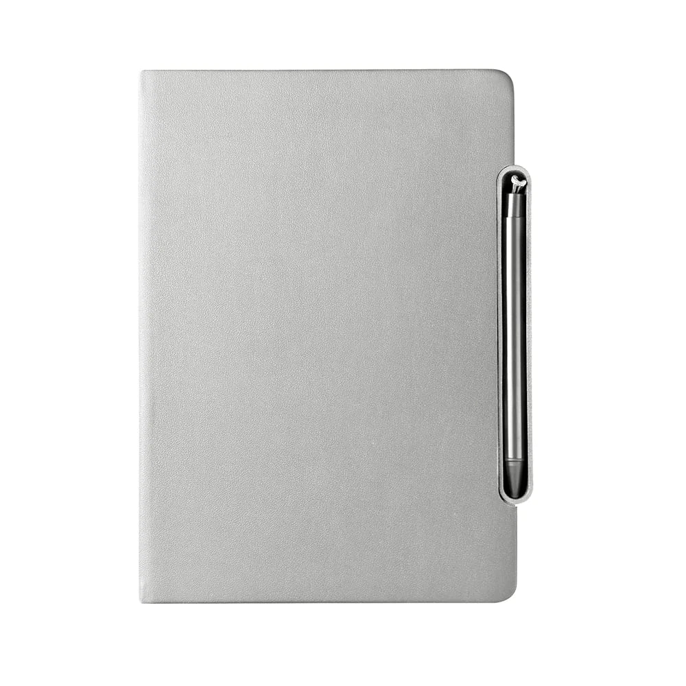 A5 Recycled PU Notebook with 96 Sheets, Built-in Phone Stand & Ruler