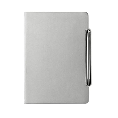 A5 Recycled PU Notebook with 96 Sheets, Built-in Phone Stand & Ruler