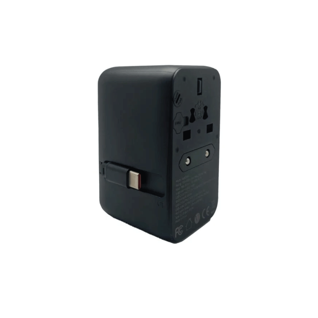 Travel Adaptor With Built In USB-C Cable