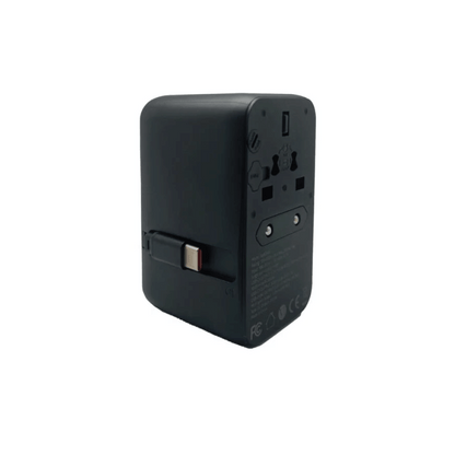 Travel Adaptor With Built In USB-C Cable