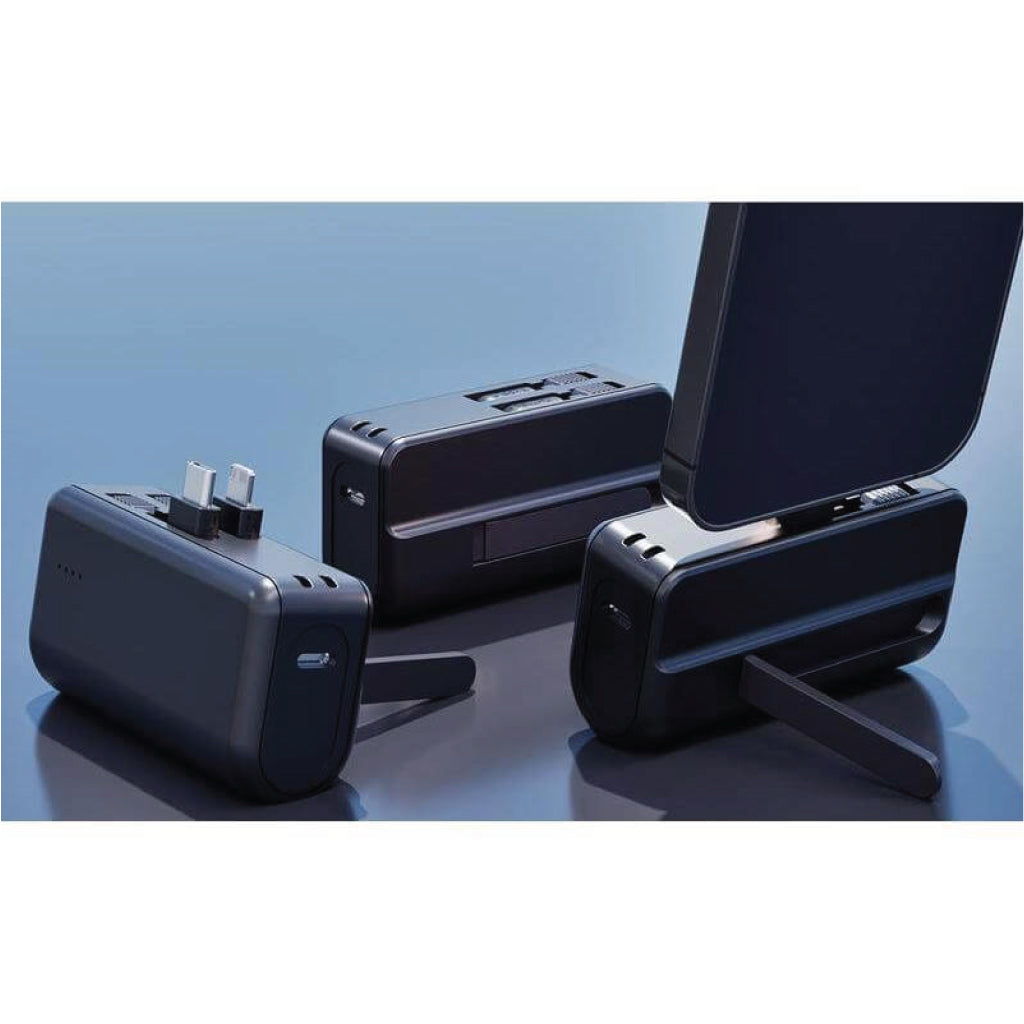 Mini Powerbank with Inbuilt Cable and Phone Stand
