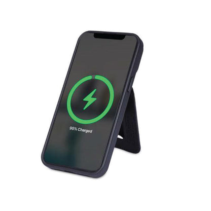 3-in-1 Magnetic Wireless Charger Card Holder - Black