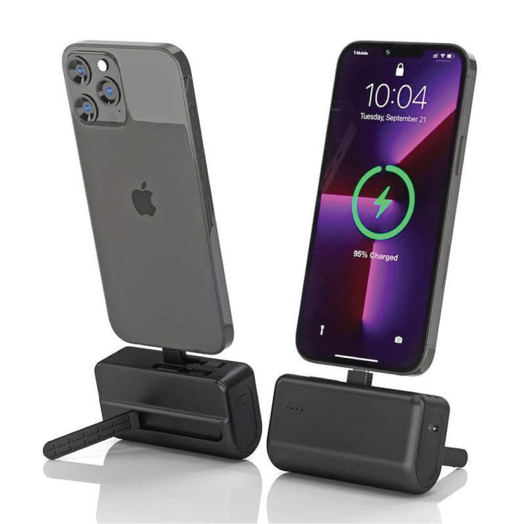 Mini Powerbank with Inbuilt Cable and Phone Stand