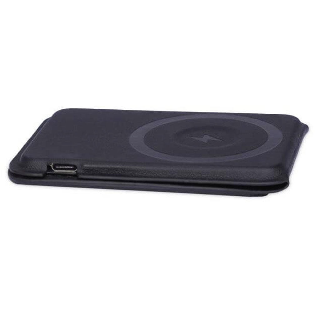 3-in-1 Magnetic Wireless Charger Card Holder - Black