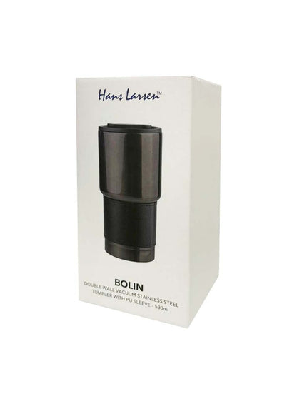 BOLIN - Hans Larsen Insulated Tumbler with Grip Sleeve 530ml - Black