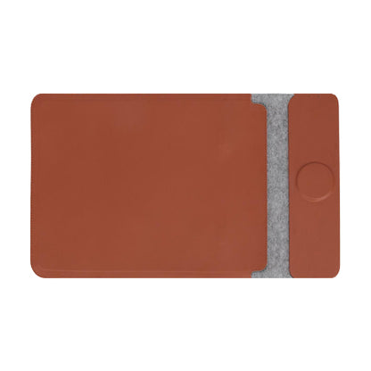 CAMDEN - Giftology 14" Felt Laptop Sleeve With 15W Magnetic Charger - Tan