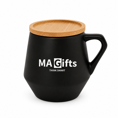 Eco-Neutral Ceramic Mug With Bamboo Lid