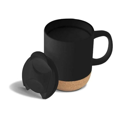 Ceramic Mug With Cork And Lid