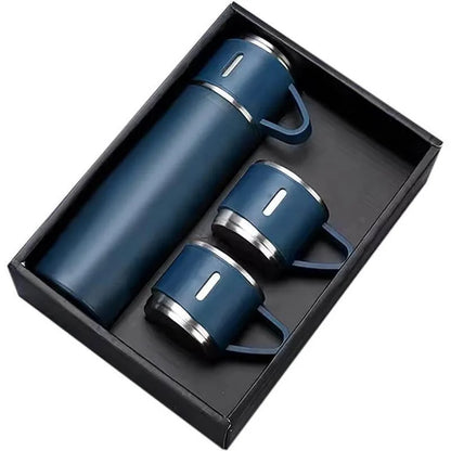 Family Set of Vacuum Flask & Two Cups