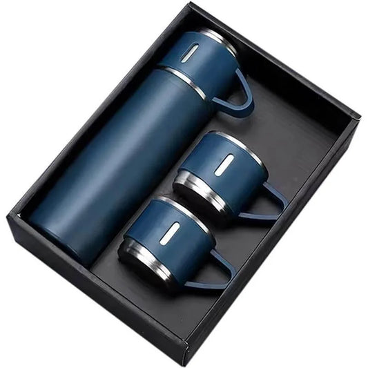 Family Set of Vacuum Flask & Two Cups