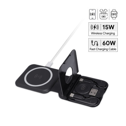 memorii Foldable 2-in-1 Wireless Charger and Multicable Set