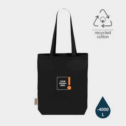 Recycled Cotton Tote Bag With Gusset