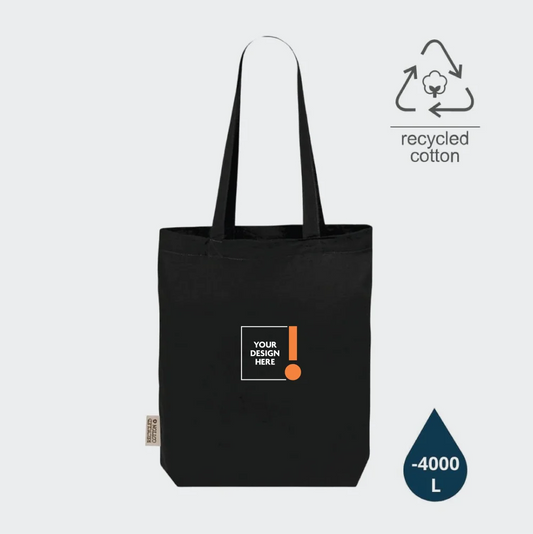 Recycled Cotton Tote Bag With Gusset