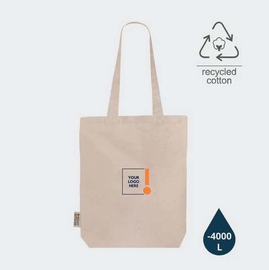 Recycled Cotton Tote Bag With Gusset