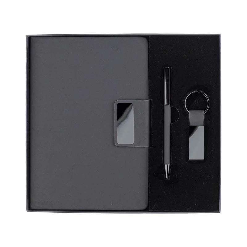 Set Of Notebook, Keychain And Pen