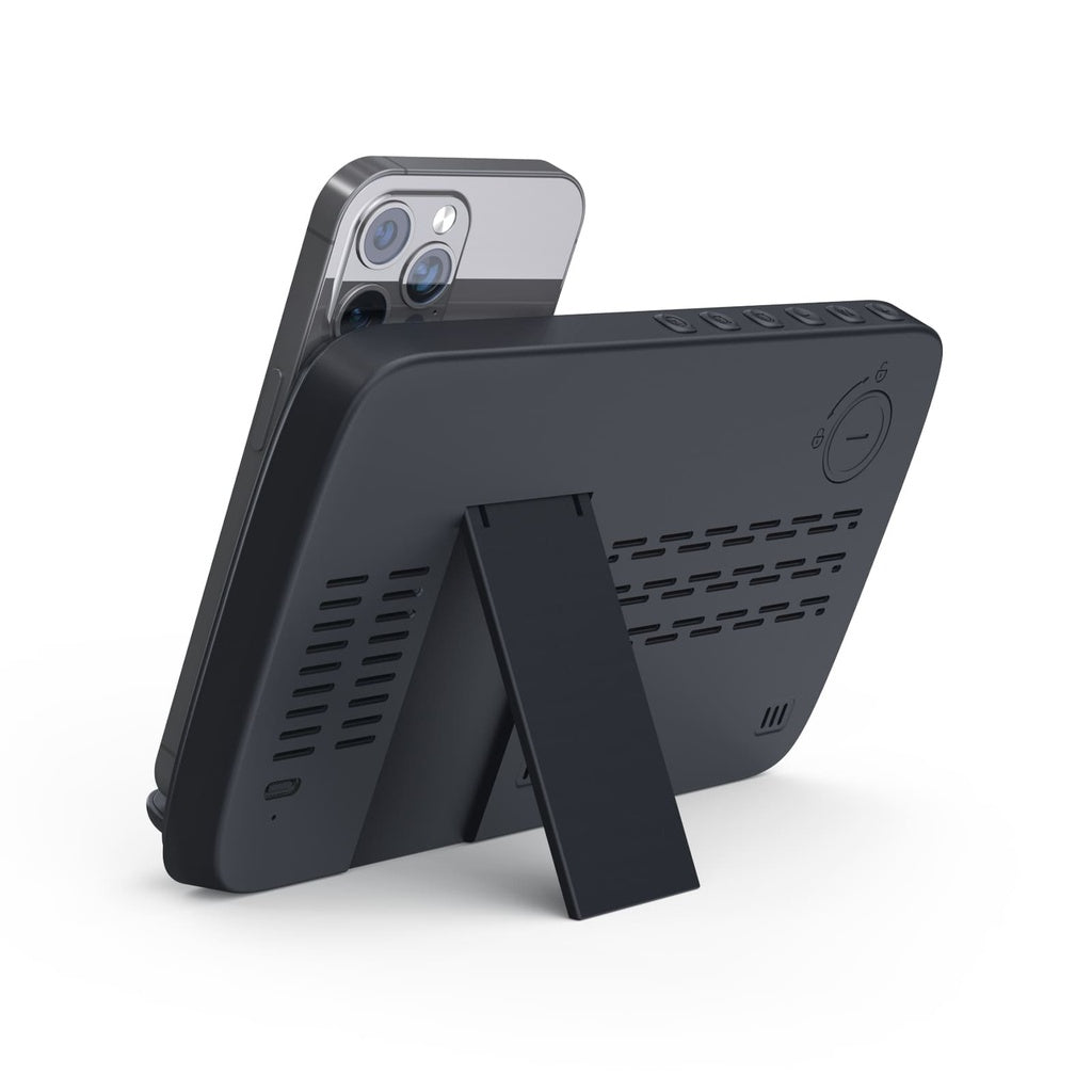 Digital Alarm Clock & Wireless Charger - Black