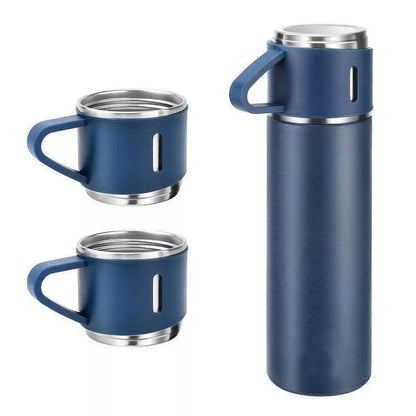 Family Set of Vacuum Flask & Two Cups