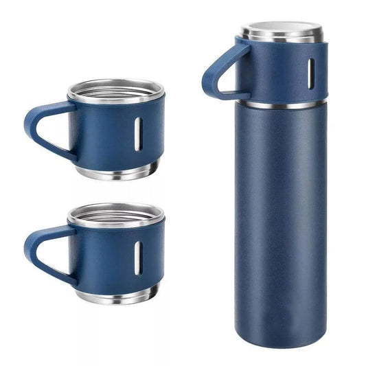 Family Set of Vacuum Flask & Two Cups