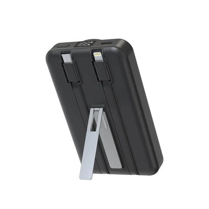 10000mAh Mag Wireless Powerbank With Inbuilt Cables