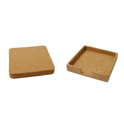 Cork Coasters with Cork Stand