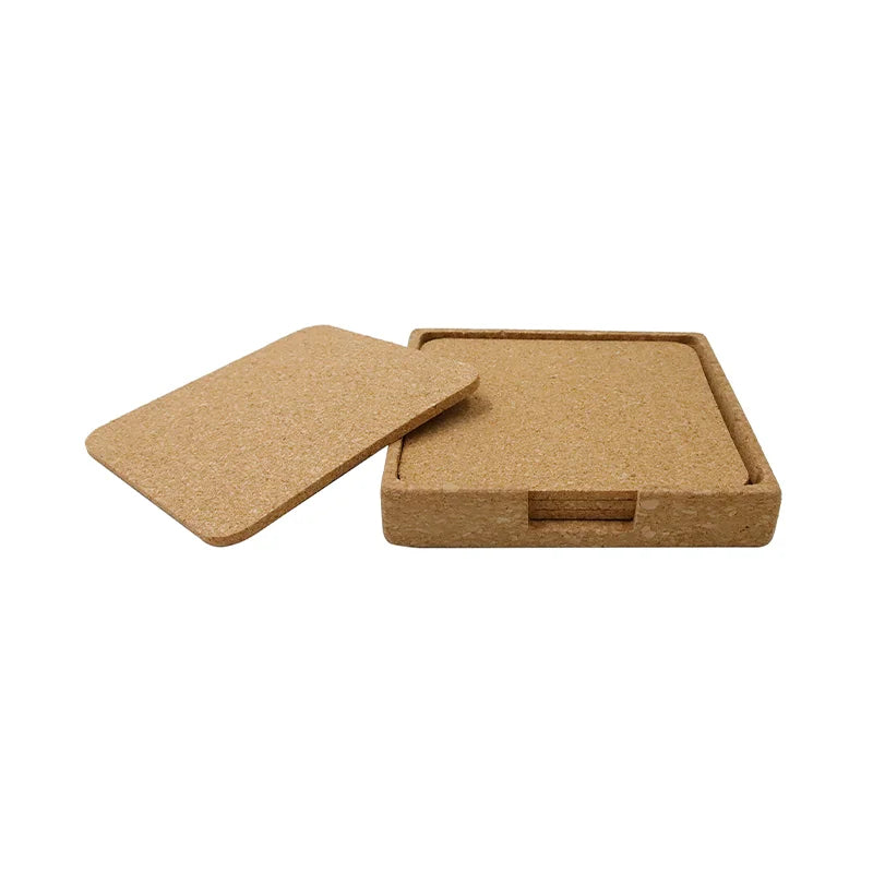 Cork Coasters with Cork Stand