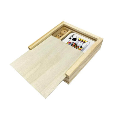 eco-neutral 2-in-1 Wooden playing card Box
