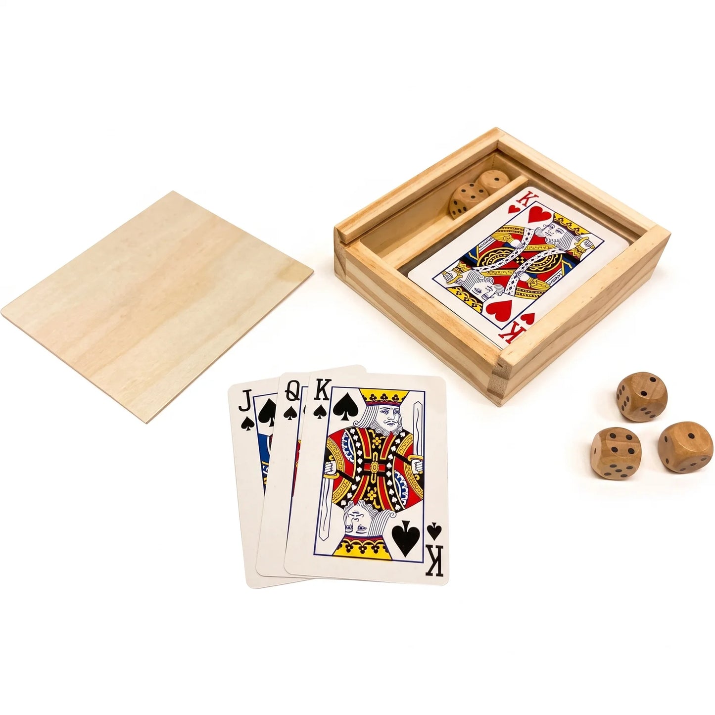 eco-neutral 2-in-1 Wooden playing card Box