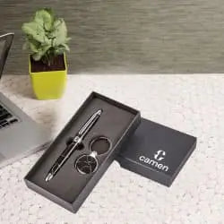 Promotional Luxury Pen & Metal Keychain Gift Set