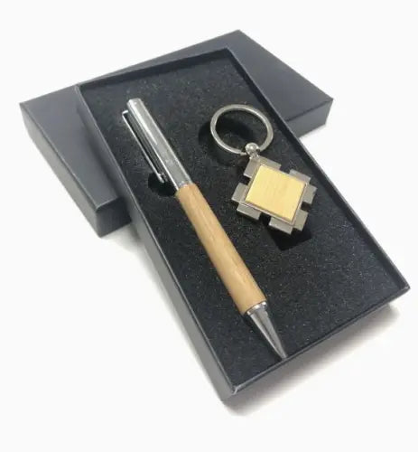 Promotional Luxury Pen & Metal Keychain Gift Set