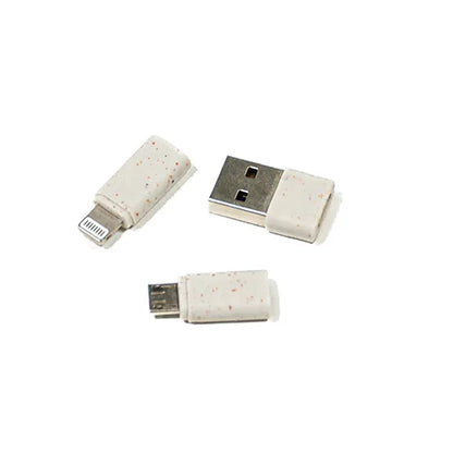 Bamboo Charging Cable Set Round