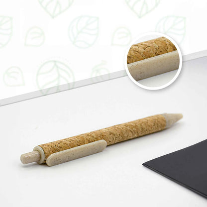 Cork Cover Notebook & Pen Set